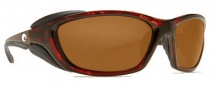 Costa Del Mar Mano War Sunglasses -  Tortoise Frame Sunglasses - Dark Amber / 400G