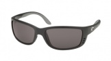 Costa Del Mar Zane Sunglasses - Matte Black Frame Sunglasses - Gray Glass/COSTA 580