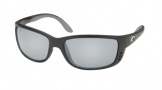 Costa Del Mar Zane Sunglasses - Matte Black Frame Sunglasses - Silver Mirror Glass/COSTA 580