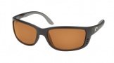 Costa Del Mar Zane Sunglasses - Matte Black Frame Sunglasses - Amber / 580P