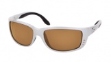 Costa Del Mar Zane Sunglasses Silver Frame Sunglasses - Amber / 580P