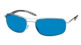 Costa Del Mar Seven Mile Sunglasses Satin Palladium Frame Sunglasses - Amber Glass/COSTA 400