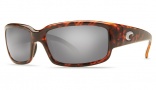 Costa Del Mar Caballito Sunglasses Shiny Tortoise Frame Sunglasses - Blue Mirror Glass/COSTA 580
