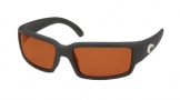 Costa Del Mar Caballito Sunglasses Shiny Black Frame Sunglasses - Blue Mirror Glass/COSTA 400