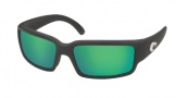 Costa Del Mar Caballito Sunglasses Shiny Black Frame Sunglasses - Gray Glass/COSTA 580