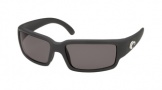 Costa Del Mar Caballito Sunglasses Shiny Black Frame Sunglasses - Gray / 580P
