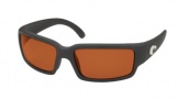 Costa Del Mar Caballito Sunglasses Shiny Black Frame Sunglasses - Copper / 580P