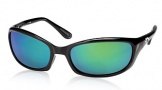 Costa Del Mar Harpoon Sunglasses Shiny Black Frame Sunglasses - Gray / 580G