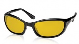 Costa Del Mar Harpoon Sunglasses Shiny Black Frame Sunglasses - Sunrise / 580P