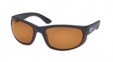 Costa Del Mar Howler Sunglasses Shiny Black Frame Sunglasses - Amber / 580P