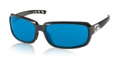 Costa Del Mar Isabela Sunglasses Shiny Black Frame Sunglasses - Amber / 400G