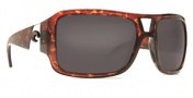 Costa Del Mar Lago Sunglasses - Shiny Tortoise Frame Sunglasses - Dark Amber / 400G
