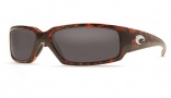 Costa Del Mar Rincon Sunglasses Shiny Tortoise Frame Sunglasses - Green Mirror Glass/COSTA 580