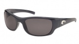 Costa Del Mar Riomar - Shiny Black Frame Sunglasses - Gray Glass/COSTA 580