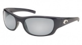 Costa Del Mar Riomar - Shiny Black Frame Sunglasses - Silver Mirror Glass/COSTA 580