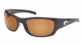 Costa Del Mar Riomar - Shiny Black Frame Sunglasses - Amber Glass/COSTA 400