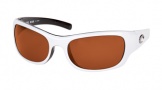 Costa Del Mar Riomar - White-Black Frame Sunglasses - Copper Glass/COSTA 580