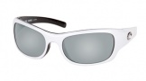 Costa Del Mar Riomar - White-Black Frame Sunglasses - Silver Mirror Glass/COSTA 580