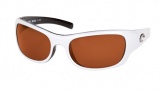 Costa Del Mar Riomar - White-Black Frame Sunglasses - Vermillion Glass/COSTA 400