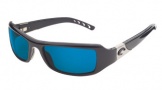 Costa Del Mar Santa Rosa Sunglasses Shiny Black Frame Sunglasses - Amber Glass/COSTA 400
