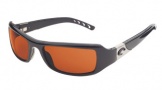 Costa Del Mar Santa Rosa Sunglasses Shiny Black Frame Sunglasses - Copper / 580P