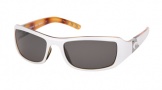 Costa Del Mar Santa Rosa Sunglasses White Tortoise Frame Sunglasses - Gray / 580P
