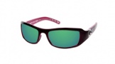 Costa Del Mar Santa Rosa Sunglasses Black Coral Frame Sunglasses - Green Mirror Glass/COSTA 400