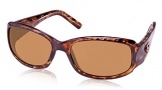 Costa Del Mar Vela Sunglasses Shiny Tortoise Frame Sunglasses - Amber / 580P