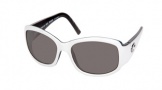 Costa Del Mar Vela Sunglasses White-Black Frame Sunglasses - Gray / 580P