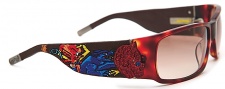 Ed Hardy EHS 036 Devil on Panther Flat Sunglasses - tortoise