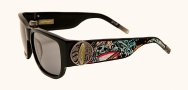 Ed Hardy EHS 040 Surf or Die Sunglasses - Black
