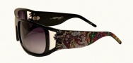 Ed Hardy EHS 046 Snake & Roses Sunglasses - Black