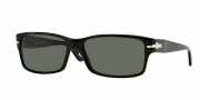 Persol PO 2803S Sunglasses Sunglasses - (95/58) Black / Crystal Green Polarized