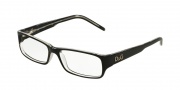 D&G DD1145 Eyeglasses Eyeglasses - 675 Black Top on Clear