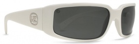 Von Zipper Sham Polarized Sunglasses Sunglasses - White Gloss / Grey Poly Polarized (WPP) 