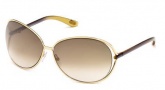 Tom Ford FT0158 Clemence Sunglasses Sunglasses - O28F Shiny Rose Gold