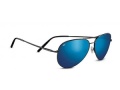 Serengeti Medium Aviator Sunglasses Sunglasses - 8265 Shiny Dark Gunmetal / Polarized 555nm Blue