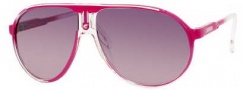 Carrera Champion/C/S Sunglasses Sunglasses - 0KYM Fuchsia Crystal Shaded / OE Violet Flash Silver Lens