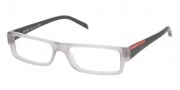 Prada PS 01AV Eyeglasses Eyeglasses - 1BO1O1 Matte Black-Black Rubber