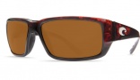 Costa Del Mar Fantail Sunglasses Tortoise Frame Sunglasses - Green Mirror / 400G