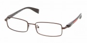 Prada PS 50BV Eyeglasses Eyeglasses - ACD1O1 BROWN DEMI SHINY DEMO LENS