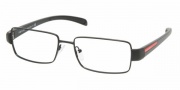Prada PS 51AV Eyeglasses Eyeglasses - 1BO1O1 MATTE BLACK DEMO LENS