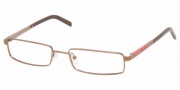 Prada PS 52AV Eyeglasses Eyeglasses - 4AC1O1 BROWN DEMO LENS