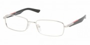 Prada PS 52BV Eyeglasses Eyeglasses - 1BC1O1 SILVER DEMO LENS