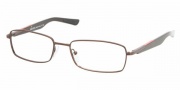 Prada PS 52BV Eyeglasses Eyeglasses - 9AN1O1 BROWN DEMO LENS