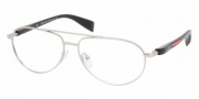 Prada PS 53BV Eyeglasses Eyeglasses - 1AP1O1 SILVER DEMI MATTE DEMO LENS