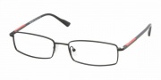 Prada PS 57AV Eyeglasses Eyeglasses - 1BO1O1 BLACK DEMI SH.+BLACK RUB DEMO LENS