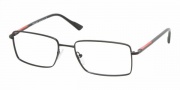 Prada PS 58AV Eyeglasses Eyeglasses - 1BO1O1 BLACK DEMI SH.+BLACK RUB DEMO LENS