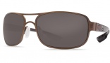 Costa Del Mar Grand Isle Sunglasses - Gold Frame Sunglasses - Gray Glass / Costa 400