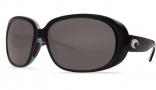 Costa Del Mar Hammock Sunglasses - Black Frame Sunglasses - Blue Mirror / 580G